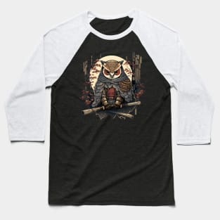 Owl Ninja Warrior Japen Anime Baseball T-Shirt